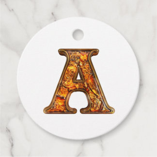 Amber Monogram A Ornament – ontwerp Bedankjes Labels