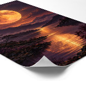 Amber Moonrise Kunstprint Poster (Hoek)