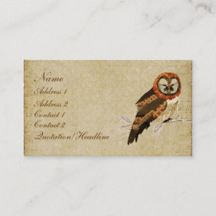 Amber Mums Owl Visitekaartje/Labels Visitekaartje