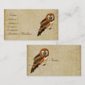 Amber Mums Owl Visitekaartje/Labels Visitekaartje (Voorkant / Achterkant)
