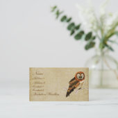 Amber Mums Owl Visitekaartje/Labels Visitekaartje (Staand voorkant)
