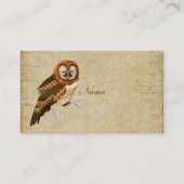 Amber Mums Owl Visitekaartje/Labels Visitekaartje (Achterkant)