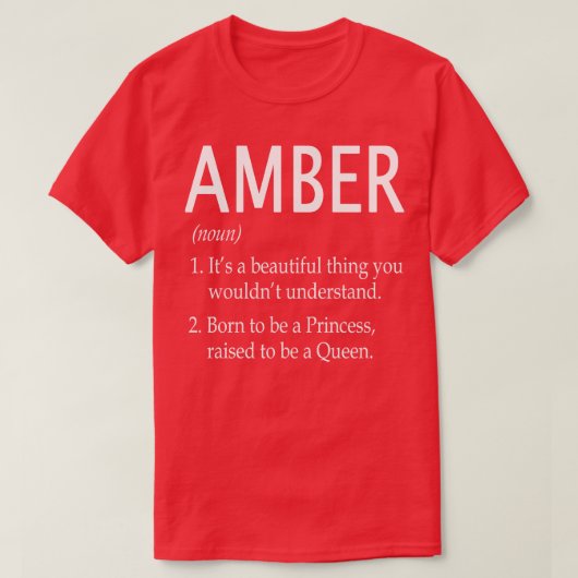 Amber Name Gift T-shirt (Design voorkant)