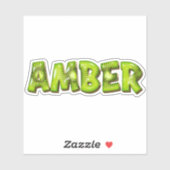 Amber Name Kiwi Design Aufkleber Sticker (Vel)