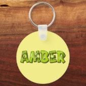 Amber Name Kiwi Design Schlüsselanhänger Sleutelhanger (Voorkant)