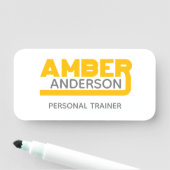 Amber Name Tag (In situ)