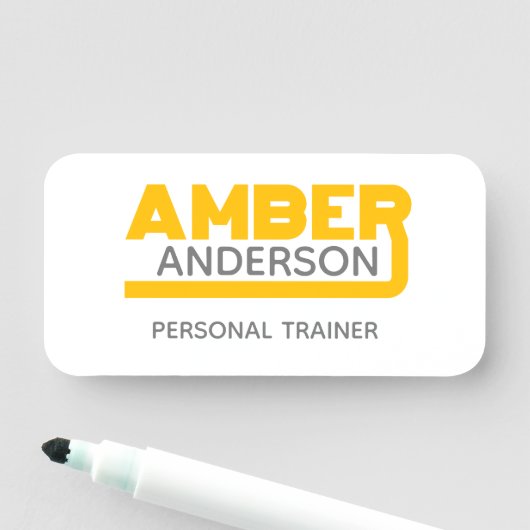 Amber Name Tag (In situ)