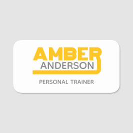 Amber Name Tag