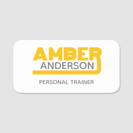 Amber Name Tag (Voorkant)