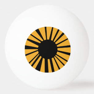 Amber Oog met Zwarte Leerling op Witte Oogappel Pingpongbal