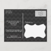 Amber Oranje Gingham Couples Douche Uitnodiging Briefkaart (Achterkant)