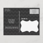 Amber Oranje Gingham housewarming party Uitnodiging Briefkaart (Achterkant)