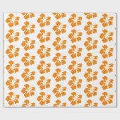 Amber over White Hibiscus Cadeaupapier (Vlak)