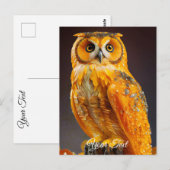 Amber Owl. Briefkaart (Voorkant / Achterkant)