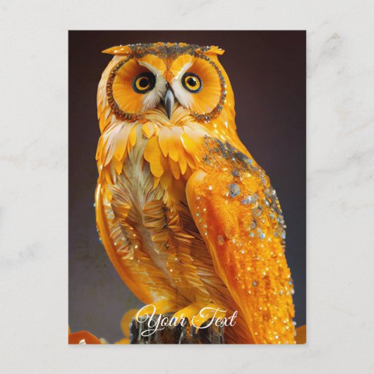 Amber Owl. Briefkaart (Voorkant)