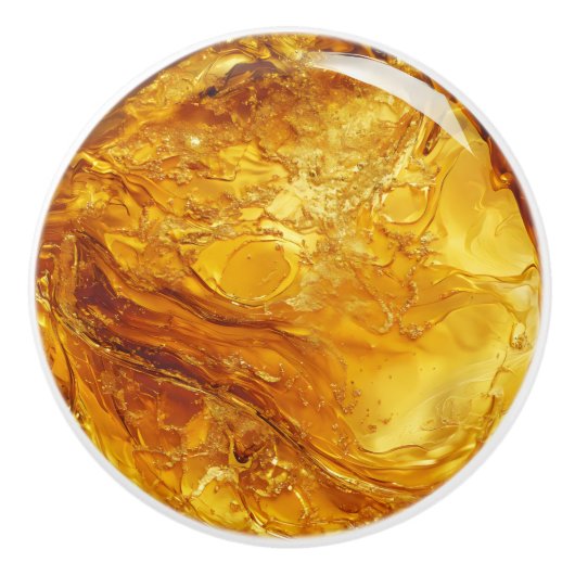 amber patroon keramische knop (Voorkant)