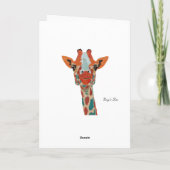 Amber Peeking Giraffe Moederdag Kaart II (Achterkant)