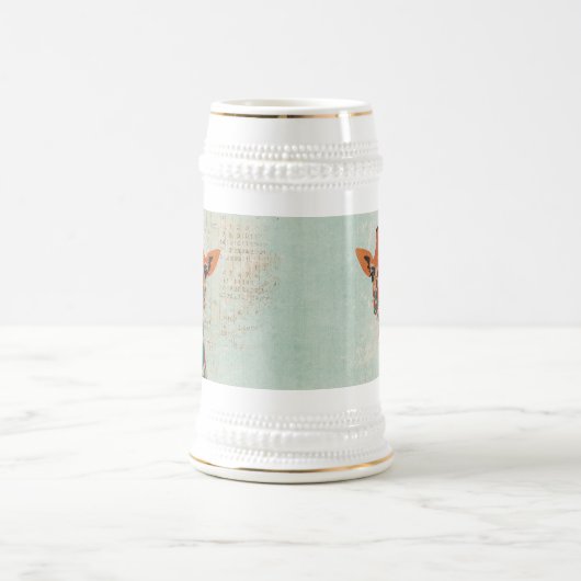 Amber Peeking Giraffe Stein Bierpul (Center)