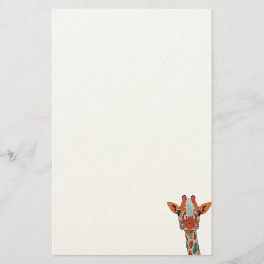 Amber Peking Giraffe Stationery Briefpapier (Voorkant)