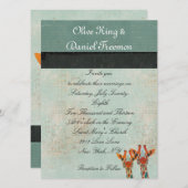 Amber Peking Giraffes Weddenschap Kaart (Voorkant / Achterkant)