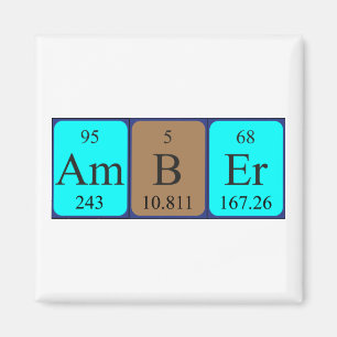 Amber periodiek table name magnet