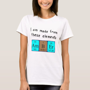 Amber periodiek table name shirt