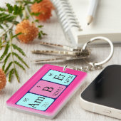 Amber periodieke lijstnaam - het sleutelwoord sleutelhanger (Voorkant Rechts)