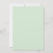 Amber Petal Mint Bruiloft Kaart (Achterkant)