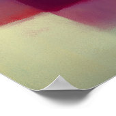 Amber Rode Kleurveld Abstracte Moderne Wandkunst Poster (Hoek)