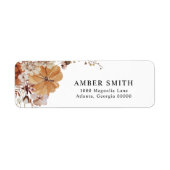 AMBER rustige herfst foliage pumpkin-retouradres Etiket (Voorkant)