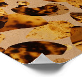 Amber Schildpad Patroon Kunst Poster (Hoek)