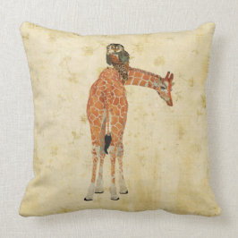 Amber Sierlijke Giraffe & Uil Bloemenkussen Kussen