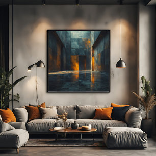 Amber Stille Kamer Canvas Afdruk