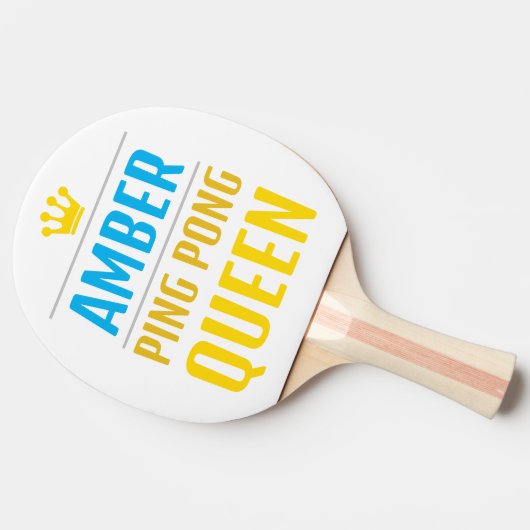 Amber Tafeltennisbatje (Zijkant)