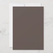 Amber Taupe Blad Bruiloft Kaart (Achterkant)