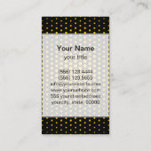 Amber Techno Stippen Modern Black Visitekaartje (Achterkant)
