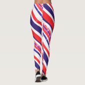 Amber Voeg Je Naam Toe Abstracte Kunst Leggings (Achterkant)