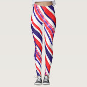 Amber Voeg Je Naam Toe Abstracte Kunst Leggings (Voorkant)