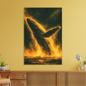 Amber Walvis Rijzende Canvas Print (Insitu (Woonkamer))