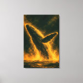 Amber Walvis Rijzende Canvas Print (Voorkant)