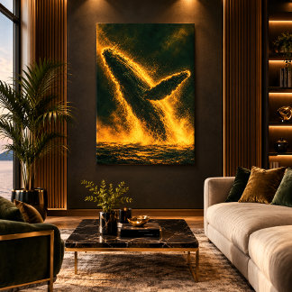 Amber Walvis Rijzende Canvas Print