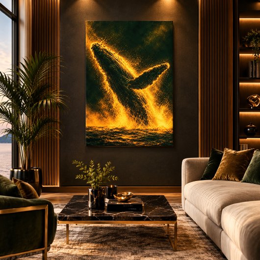 Amber Walvis Rijzende Canvas Print