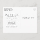 Amber Waterverf Crystal Photo Save the Date Aankondigingskaart (Achterkant)