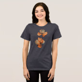 Amber Whisper Petals in the Dark Quiet Bloom Ember Tri-Blend Shirt (Voorkant volledig)