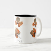 Amber Whisper Petals in the Dark Quiet Bloom Ember Tweekleurige Koffiemok (Voorkant rechts)