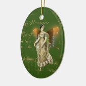 Amber Wing Fairy Keramisch Ornament (Links)