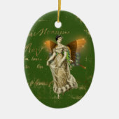 Amber Wing Fairy Keramisch Ornament (Voorkant)