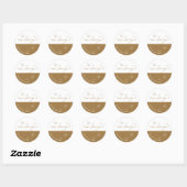 Amber & Wit Moderne Apiary Raw Honing Ronde Sticker (Vel)