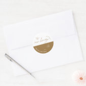 Amber & Wit Moderne Apiary Raw Honing Ronde Sticker (Envelop)