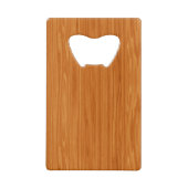 Amber Wood Graan Creditkaart Flessenopener (Achterkant)